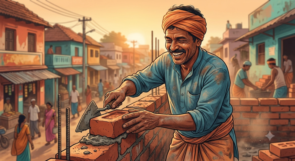 Wall brick layerign india ← लेबर ठेका या मैटेरियल सहित ठेका? घर बनवाने में कौन-सा विकल्प सही है?